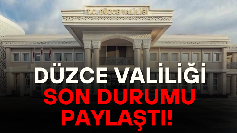 Düzce Valiliği’nden açıklama yapıldı.