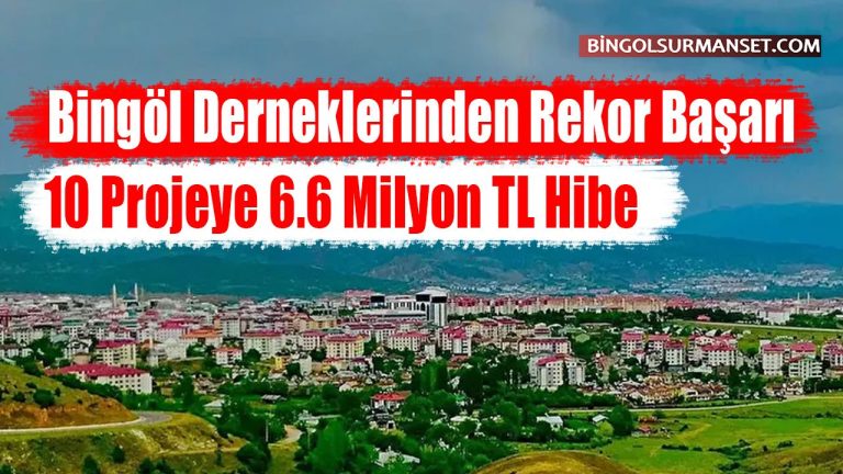 Bingöl Dernekleri 6.6 Milyon TL Hibe Kazandı