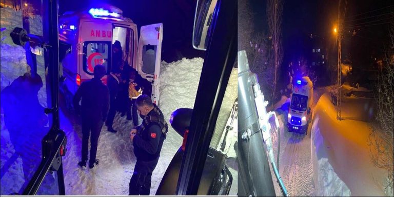 Hakkari’de Karovanı Ambulansa Belediye Kurtardı