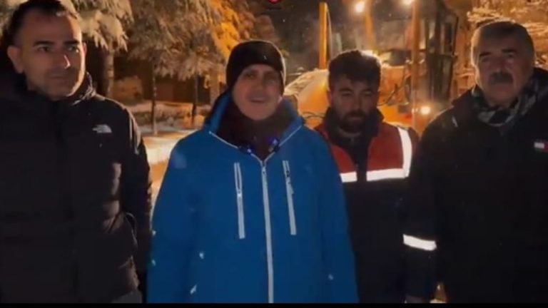 Niğde karla mücadelede ekipler sahada