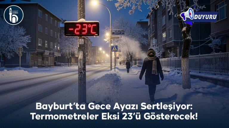Bayburt’ta Termometreler Eksi 23’ü Gösterecek