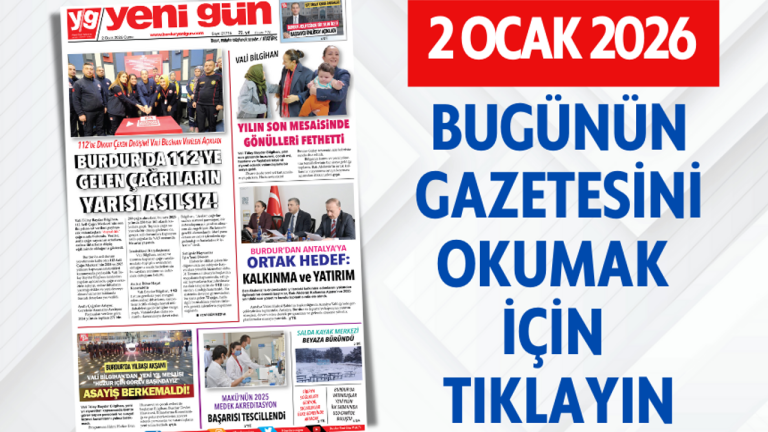 2 Ocak 2026: Burdur Yeni Gün Gazetesi Sayfaları