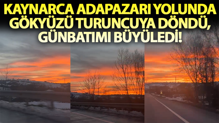 Adapazarı-Kaynarca yolu turuncu güneşi büyüledi.