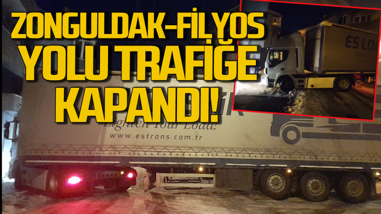 Zonguldak-Filyos yolu trafiğe kapandı