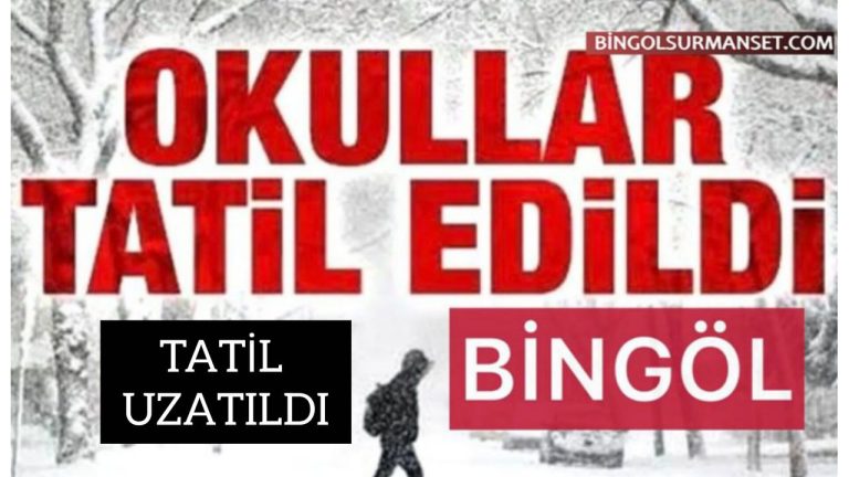 İl genelinde okullar cuma günü de tatil.
