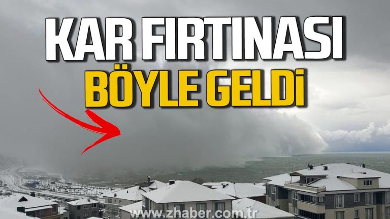 Zonguldak kar fırtınası saniye saniye kaydedildi