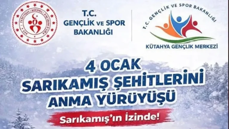 Kütahya’da Sarıkamış şehitleri anma yürüyüşü