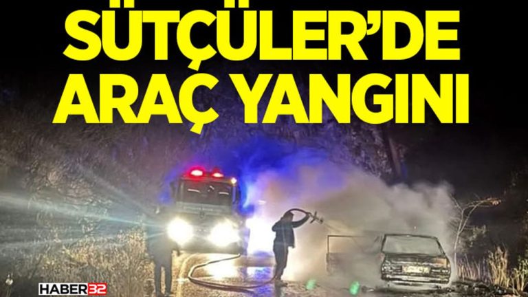 Sütçüler’de araç yangını, itfaiye faciayı önledi