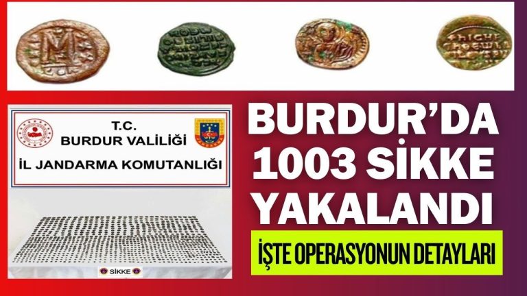 Burdur’da 1003 sikke kaçakçılığı ele geçirildi.