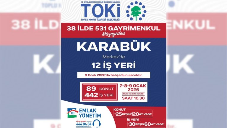 TOKİ Karabük’te 12 iş yeri satışta