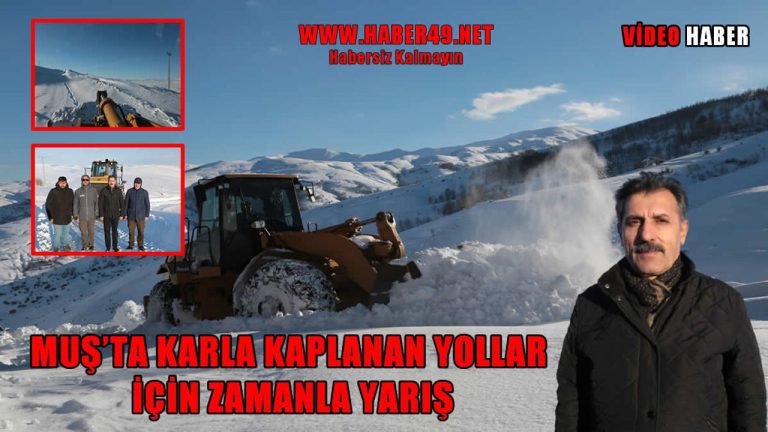 Muş’ta kar kalınlığı 1.6 metreye ulaştı
