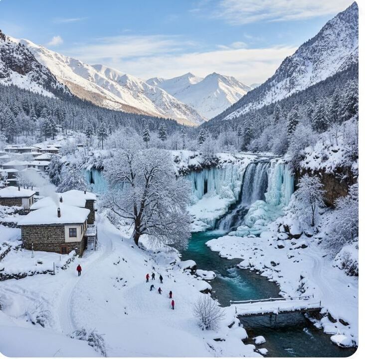 Tunceli’de kartpostal gibi kar manzarası