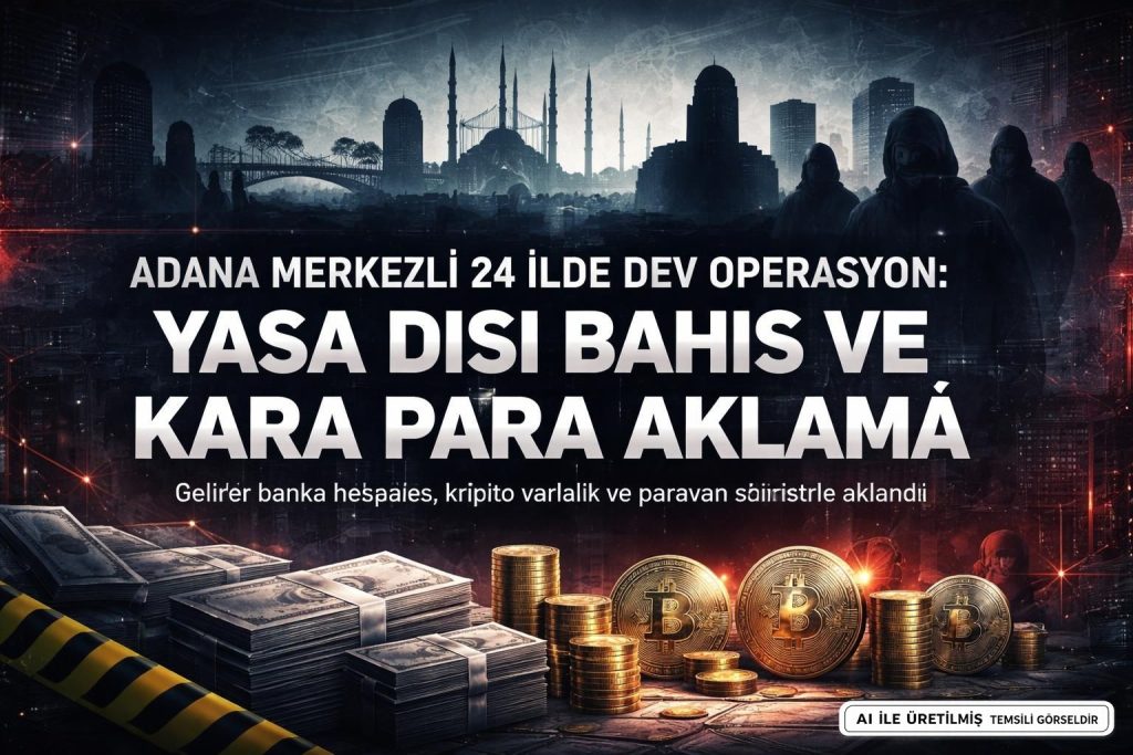 Adana'da Yasa Dışı Bahis ve Kara Para Operasyonu Düzenlendi