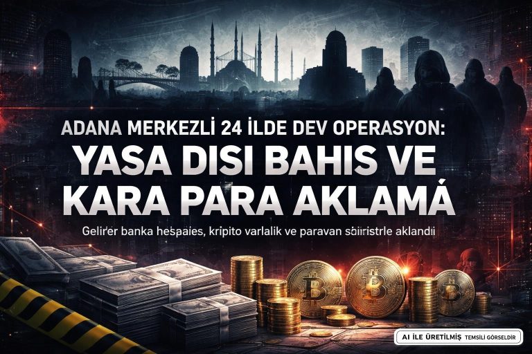 Adana’da Yasa Dışı Bahis ve Kara Para Operasyonu Düzenlendi
