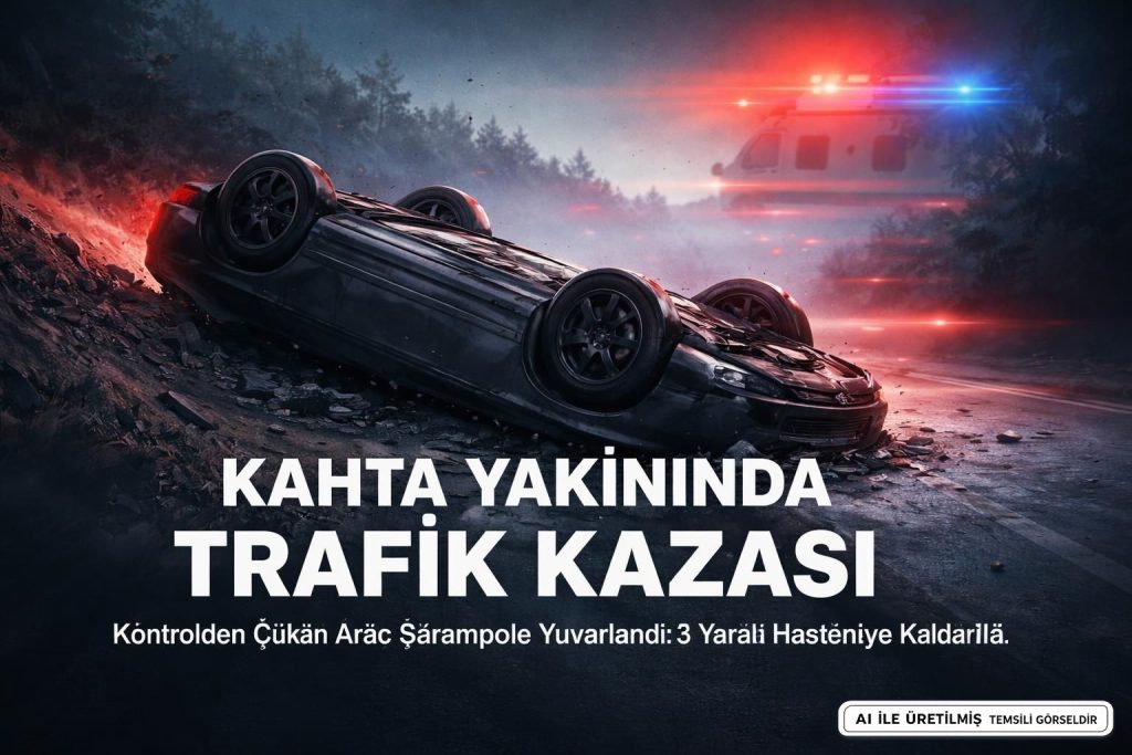 Adıyaman'da Direksiyon Hakimiyeti Kaybedilen Araç Şarampole Yuvarlandı