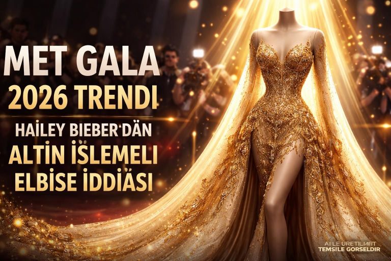 Met Gala 2026 Trendi: Hailey Bieber ve Ebru Akel’den Altın İşlemeli Elbise İddiası