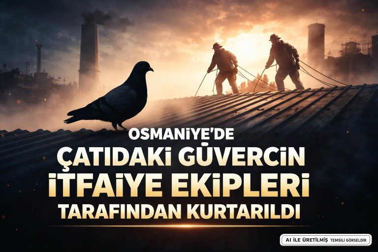 Osmaniye’de Çatıdaki Güvercin İtfaiye Ekipleri Tarafından Kurtarıldı