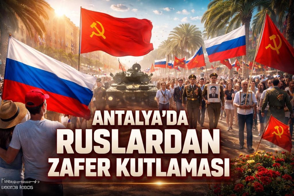 Antalya'da Rus Vatandaşları 9 Mayıs Zafer Bayramı Kutladı