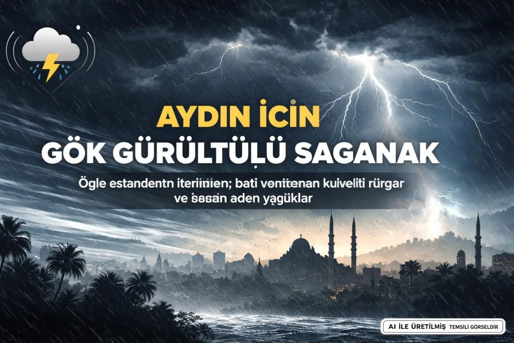 Aydın'da Öğle Saatlerinden İtibaren Gök Gürültülü Sağanak Yağış Bekleniyor
