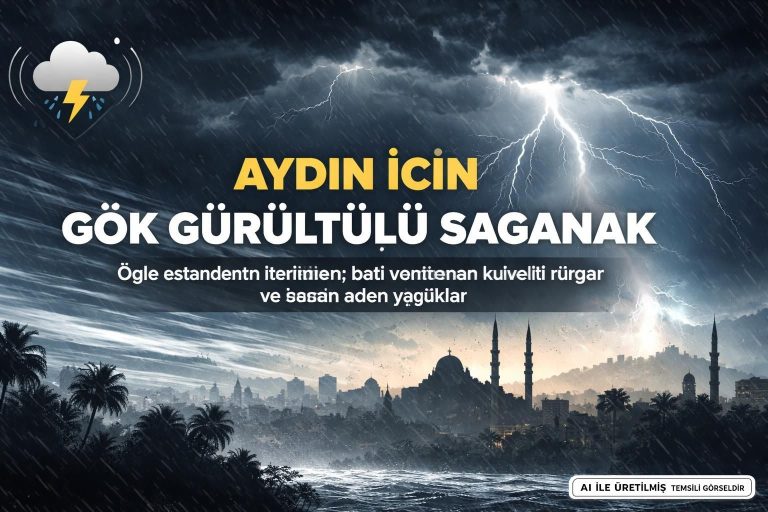 Aydın’da Öğle Saatlerinden İtibaren Gök Gürültülü Sağanak Yağış Bekleniyor
