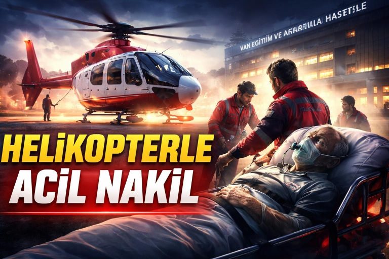 Bahçesaray’daki Solunum Yetmezliği Hastası Helikopterle Van’a Nakledildi