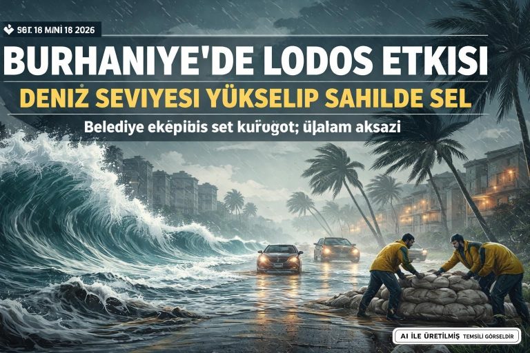 Balıkesir Burhaniye’de Lodos Nedeniyle Deniz Taştı