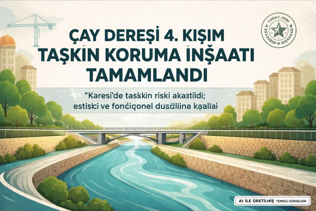 Balıkesir'de Çay Deresi Taşkın Riski Azaltıldı