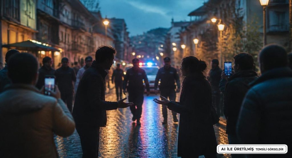 Bartın'da Şadırvan Caddesi'nde Çıkan Kavga Polis Tarafından Ayırıldı