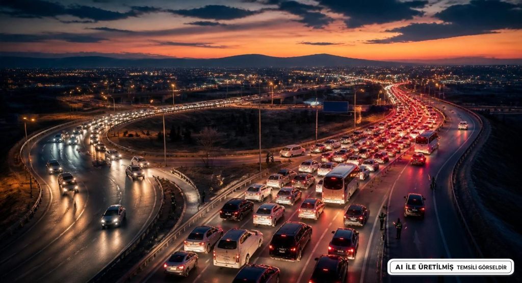 Bayram Yolculukları Afyon'da Yoğun Trafiğe Neden Oldu