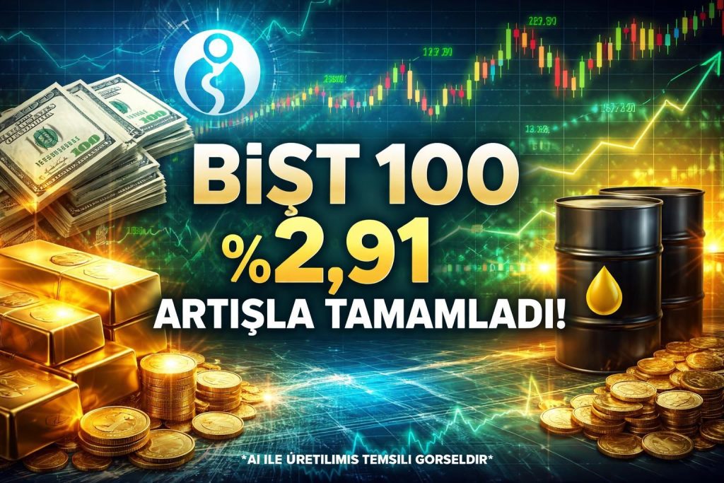 BIST 100 Endeksi %2,91 Artışla Kapandı; Altın ve Petrol Piyasaları Verileri