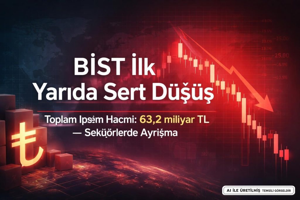 BIST 100 Endeksi Günün İlk Yarısında Sert Düşüş Yaşadı