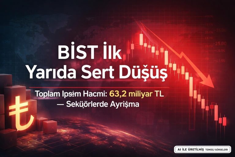 BIST 100 Endeksi Günün İlk Yarısında Sert Düşüş Yaşadı