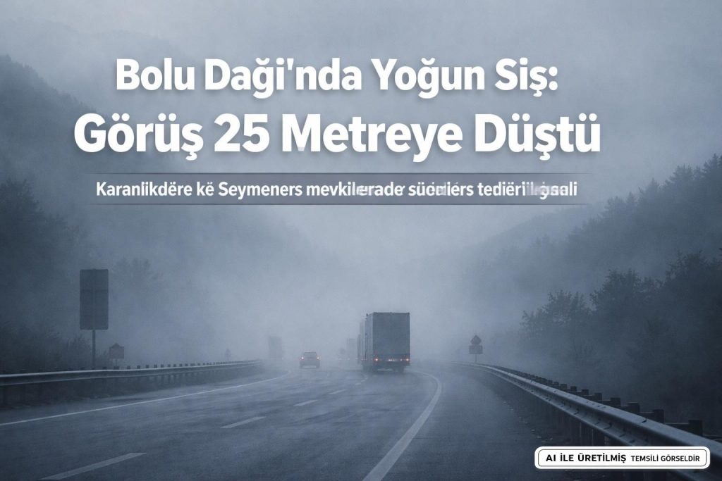 Bolu Dağı'nda Yoğun Sis: Görüş Mesafesi Tehlikeli Düzeyde Düştü