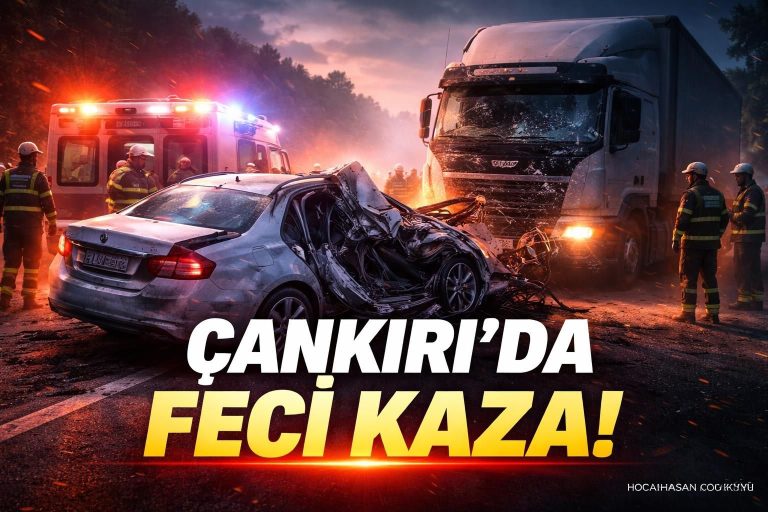 Çankırı’da Tır ile Çarpışan Otomobilde 3 Kişi Yaralandı