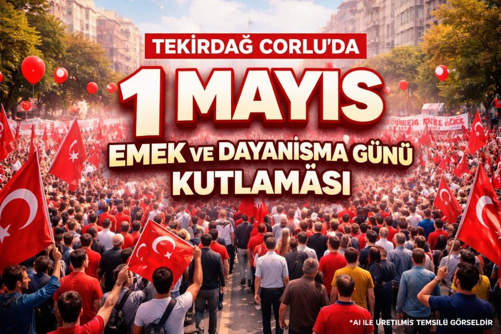 Çorlu'da 1 Mayıs Emek ve Dayanışma Günü Kutlamaları Düzenlendi