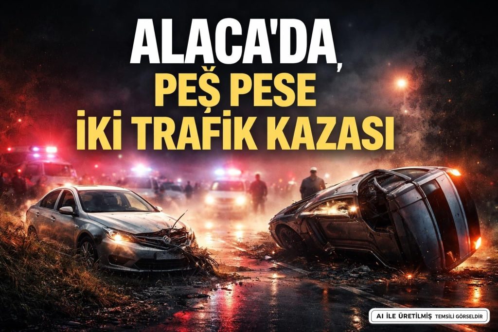 Çorum'da Aynı Noktada İki Trafik Kazası Yaşandı