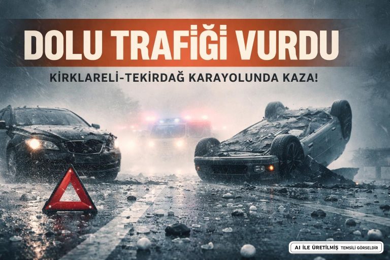Dolu Yağışı Otoyolda Trafik Kazalarına Neden Oldu