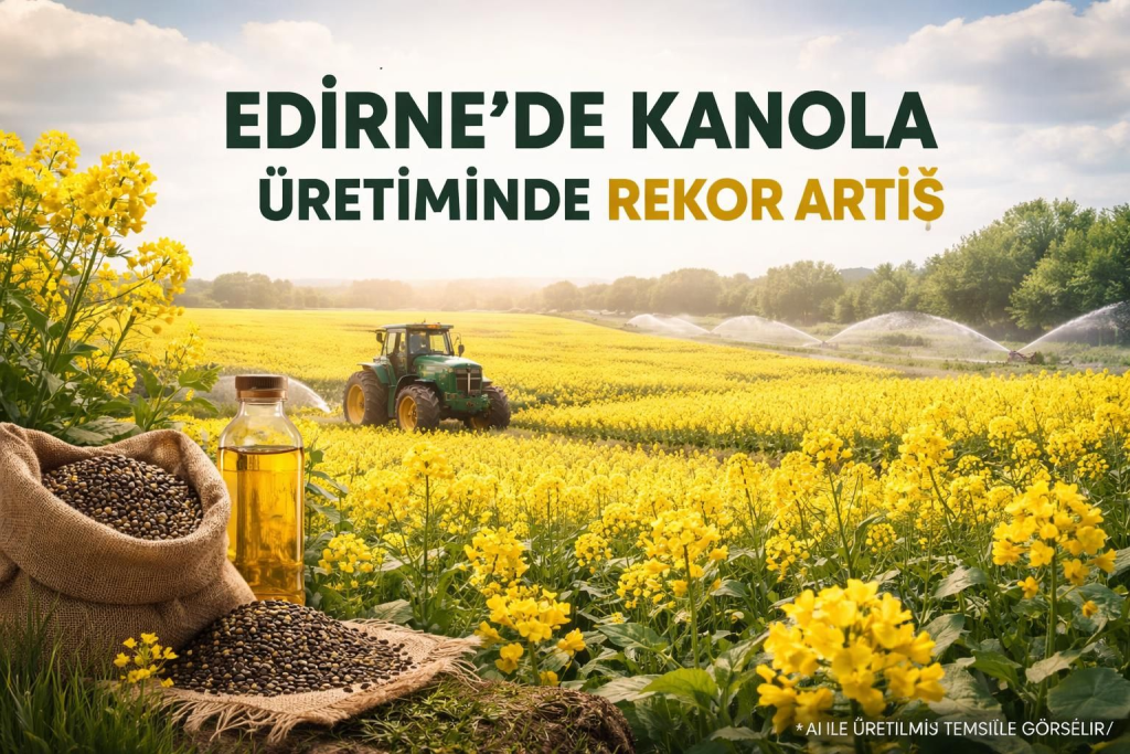 Edirne Tarımında Dönüşüm: Kuraklığa Alternatif Olarak Kanola Yükseliyor
