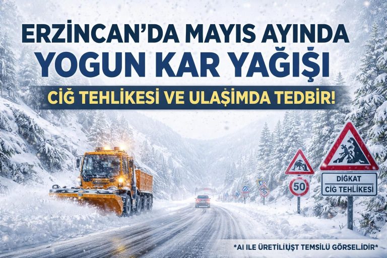 Erzincan Yüksek Kesimlerinde Mayıs Ayı Kar Yağışı ve Çığ Tehlikesi Uyarısı