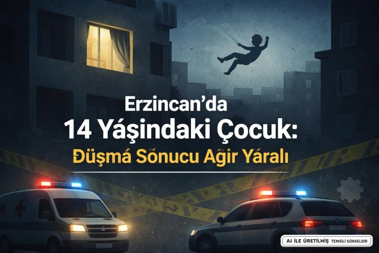 Erzincan’da Apartmandan Düşen Çocuk Ağır Yaralandı