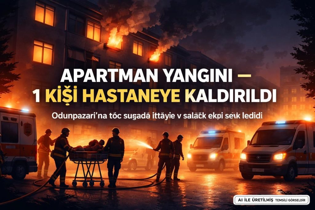 Eskişehir'de Apartmanda Yangın: Bir Kişi Dumandan Etkilendi