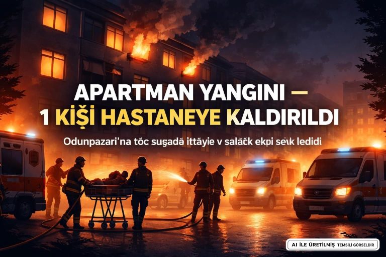 Eskişehir’de Apartmanda Yangın: Bir Kişi Dumandan Etkilendi