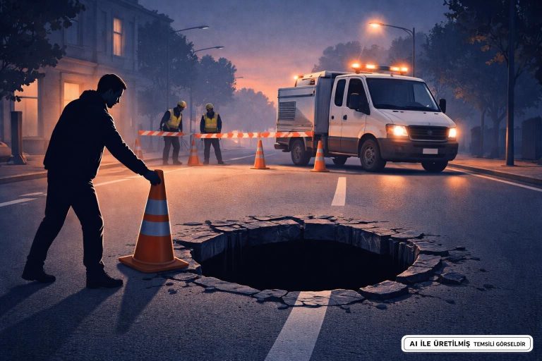 Eskişehir’de Tehlikeli Rögar Kapağına Vatandaşın Önlemi