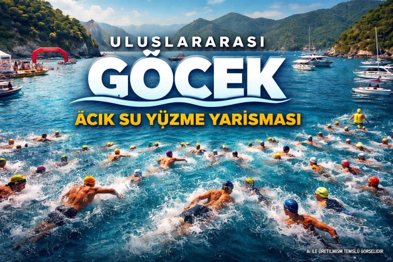 Göcek’te Uluslararası Açık Su Yüzme Yarışması Düzenlendi