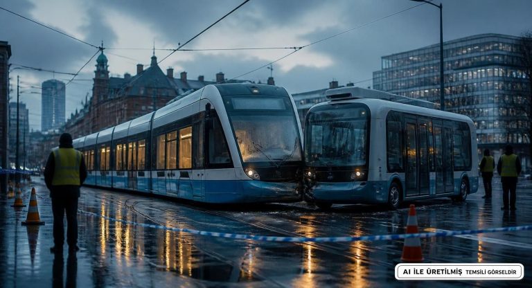 Göteborg’da Sürücüsüz Otobüs, Tramvayla Çarpıştı
