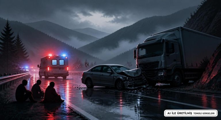 Gümüşhane’de Otomobil ve Kamyon Çarpıştı: 3 Kişi Yaralandı
