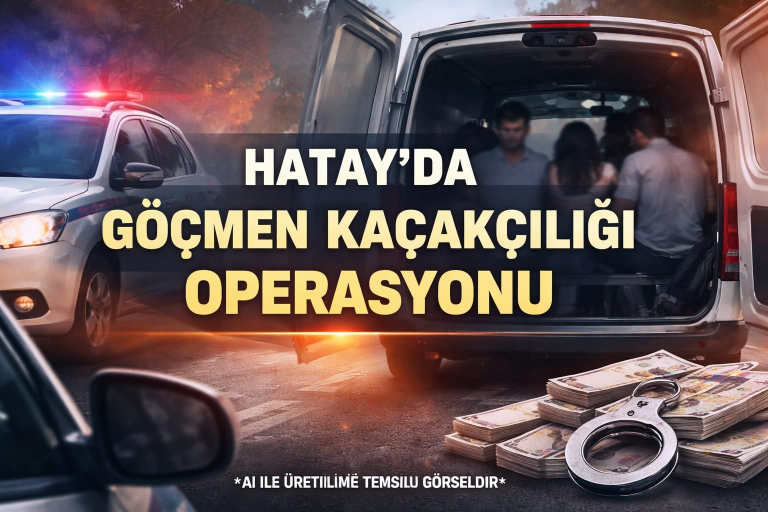 Hatay’da Büyük Operasyon: 10 Yabancı Uyruklu Göçmen Kaçakçılığı Ağını Çökerten Emniyet