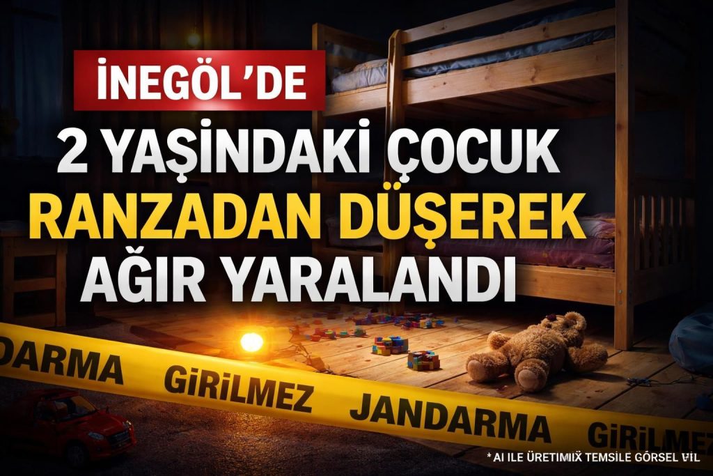 İnegöl'de Ranzadan Düşen Küçük Çocuk Ağır Yaralandı