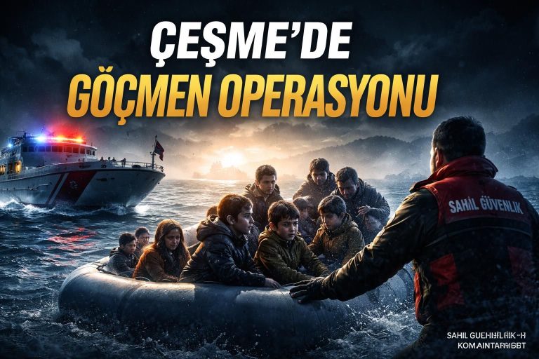 İzmir Açıkları’nda 32 Düzensiz Göçmen Yakalandı