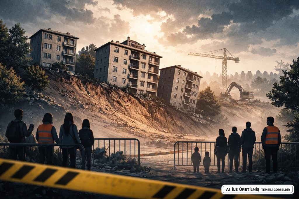 İzmit'te Toprak Kayması: 5 Binadan 56 Kişi Tahliye Edildi